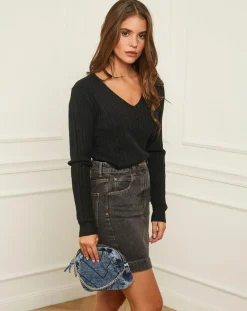 Pull en Cachemire mélangé Marta noir