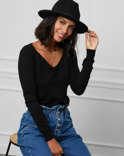 Pull en Cachemire mélangé Romy noir