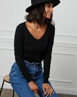 Pull en Cachemire mélangé Romy noir