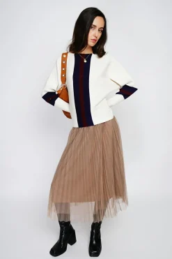 Pull en Cachemire mélangé ras du cou naturel