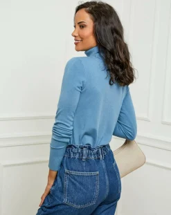 Pull en Cachemire mélangé Soraya bleu