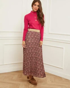 Pull en Cachemire mélangé Senda fuchsia