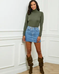 Pull en Cachemire mélangé Tally kaki