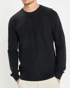 Pull en Coton & Lin bleu marine