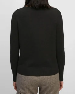 Pull en Coton, Laine & Alpaga mélangés Basique noir