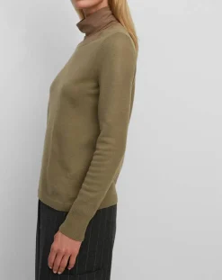 Pull en Coton, Laine & Alpaga mélangés Basique marron