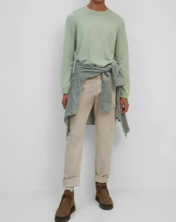 Pull en Coton Organic & Cachemire vert d'eau