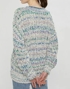 Pull en grosse maille Allen multicolore