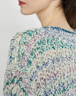 Pull en grosse maille Allen multicolore