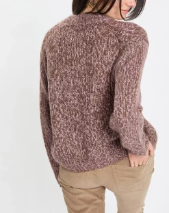 Pull en Laine & Alpaga mélangés marron