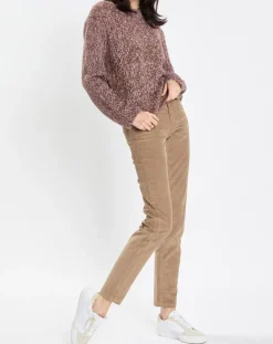 Pull en Laine & Alpaga mélangés marron