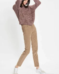 Pull en Laine & Alpaga mélangés marron