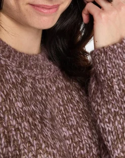 Pull en Laine & Alpaga mélangés marron