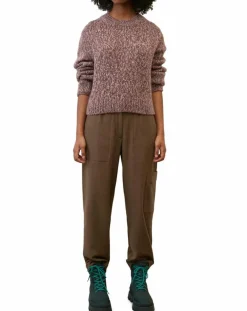 Pull en Laine & Alpaga mélangés marron