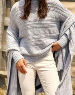 Pull en Laine & Cachemire Nox gris