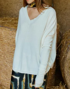 Pull en Laine & Cachemire mélangés Naos crème