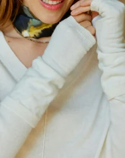 Pull en Laine & Cachemire mélangés Naos crème