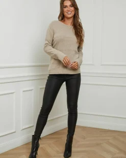 Pull en Laine & Cachemire mélangés Grant camel