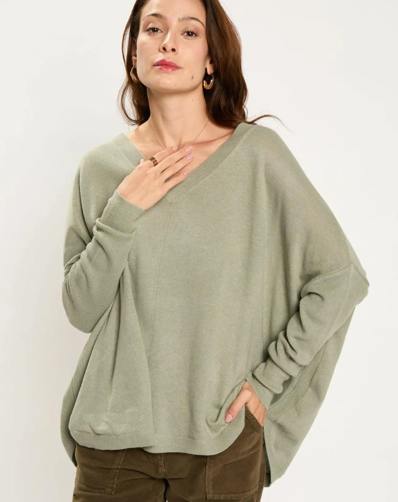 Pull en Laine & Cachemire mélangés Naos amande