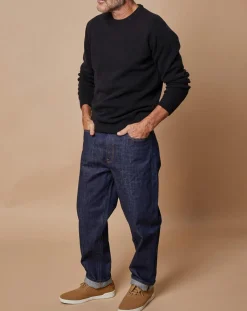 Pull en Laine & Cachemire Georges col rond noir