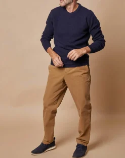 Pull en Laine & Cachemire Georges col rond bleu marine