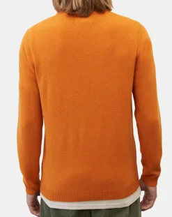 Pull en Laine & Coton orange