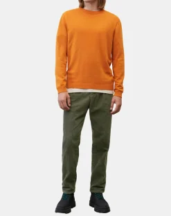 Pull en Laine & Coton orange