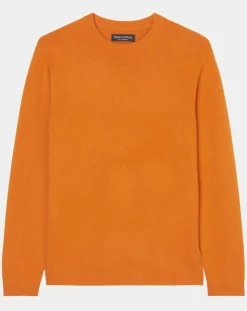 Pull en Laine & Coton orange