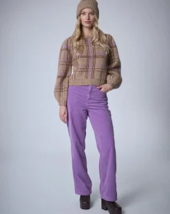 Pull en Laine & Mohair mélangés Maille Carreaux unique