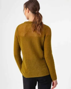 Pull en Laine & Mohair mélangés Cleo curry