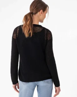 Pull en Laine & Mohair mélangés Cleo noir