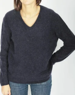 Pull en Laine & Mohair mélangés Seven encre