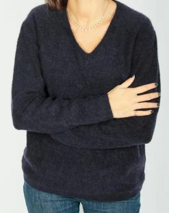 Pull en Laine & Mohair mélangés Seven encre