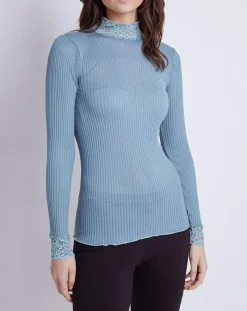 Pull en Laine & Soie Suzie bleu