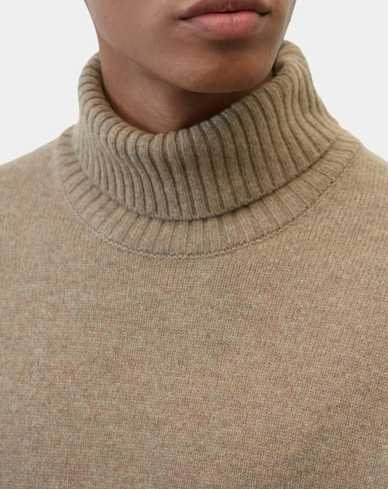 Pull en Laine d'Agneau mélangée beige