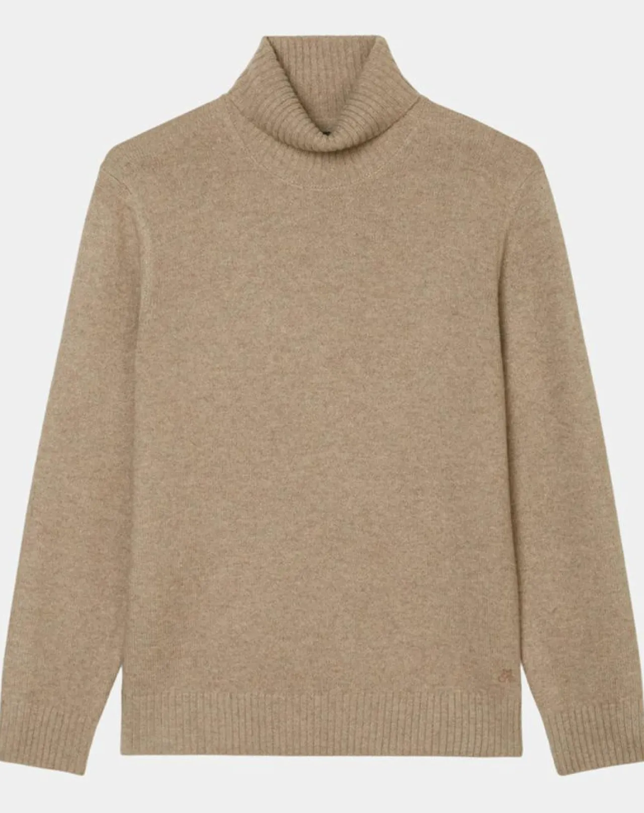 Pull en Laine d'Agneau mélangée beige