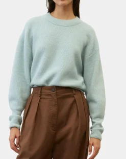 Pull en Laine mélangée & Alpaga bleu clair