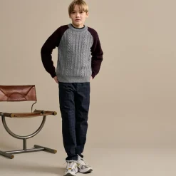 Pull en Laine mélangée Aece gris/prune