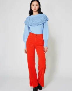 Pull en Laine mélangée Babydoll Rosalie bleu