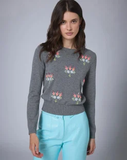 Pull en Laine mélangée BCBG gris