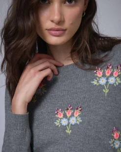 Pull en Laine mélangée BCBG gris