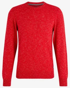 Pull en Laine mélangée chinée rouge