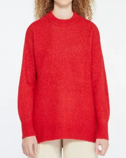 Pull en Laine mélangée Danae rouge