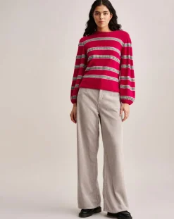 Pull en Laine mélangée Diout rayé rose