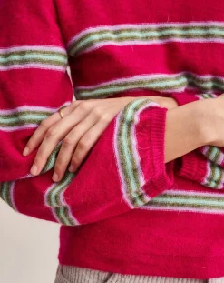 Pull en Laine mélangée Diout rayé rose