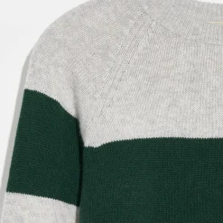 Pull en Laine mélangée Gimro rayé gris/bleu