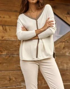 Pull en Laine mélangée Kelya écru