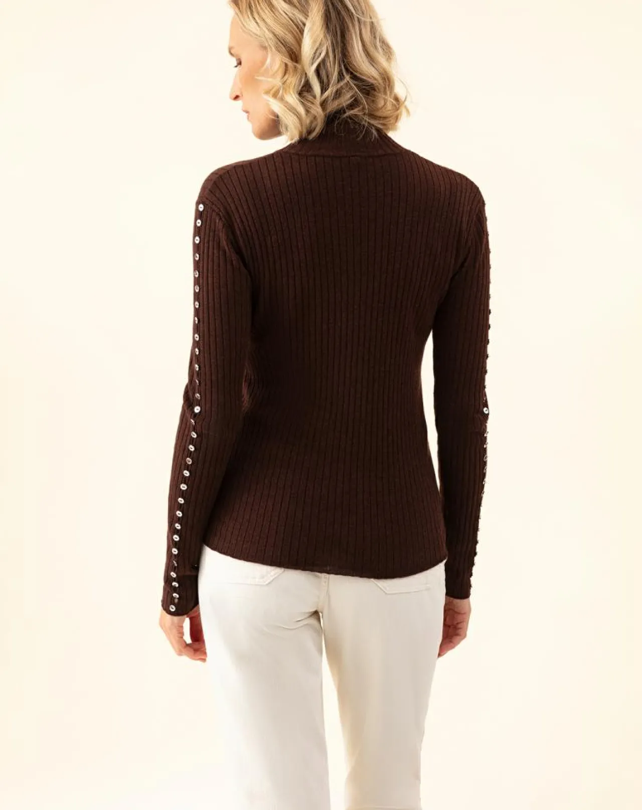 Pull en Laine mélangée Kris chocolat