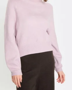Pull en Laine mélangée manches raglans violet clair