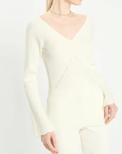 Pull en Laine mélangée Nelia écru